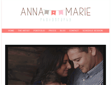 Tablet Screenshot of anna-mariephotography.com